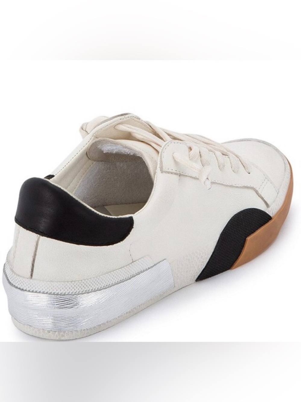 LIKE NEW DOLCE VITA ZINA WHITE LEATHER COURT SNEAKER WOMENS SIZE 8.5 - Picture 5 of 17